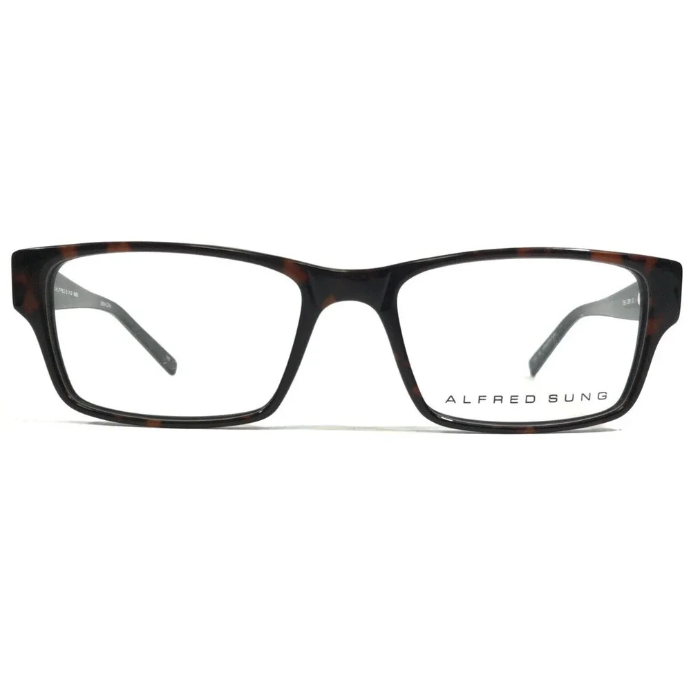 Alfred Sung Eyeglasses Frames AS4954 C13 TOR Tortoise Rectangular 56-19-140